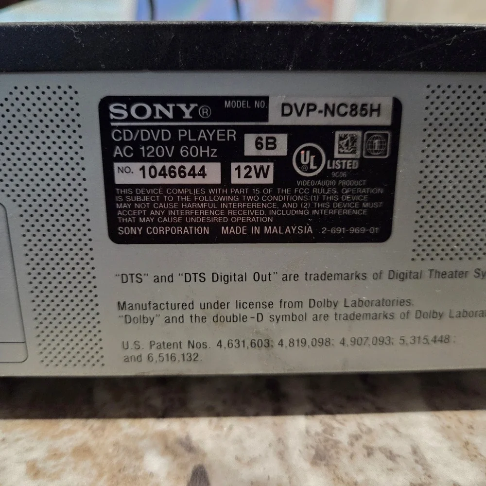 Sony DVP-NC85H 5-Disc CD DVD Player Changer HDMI 1080i with Remote works